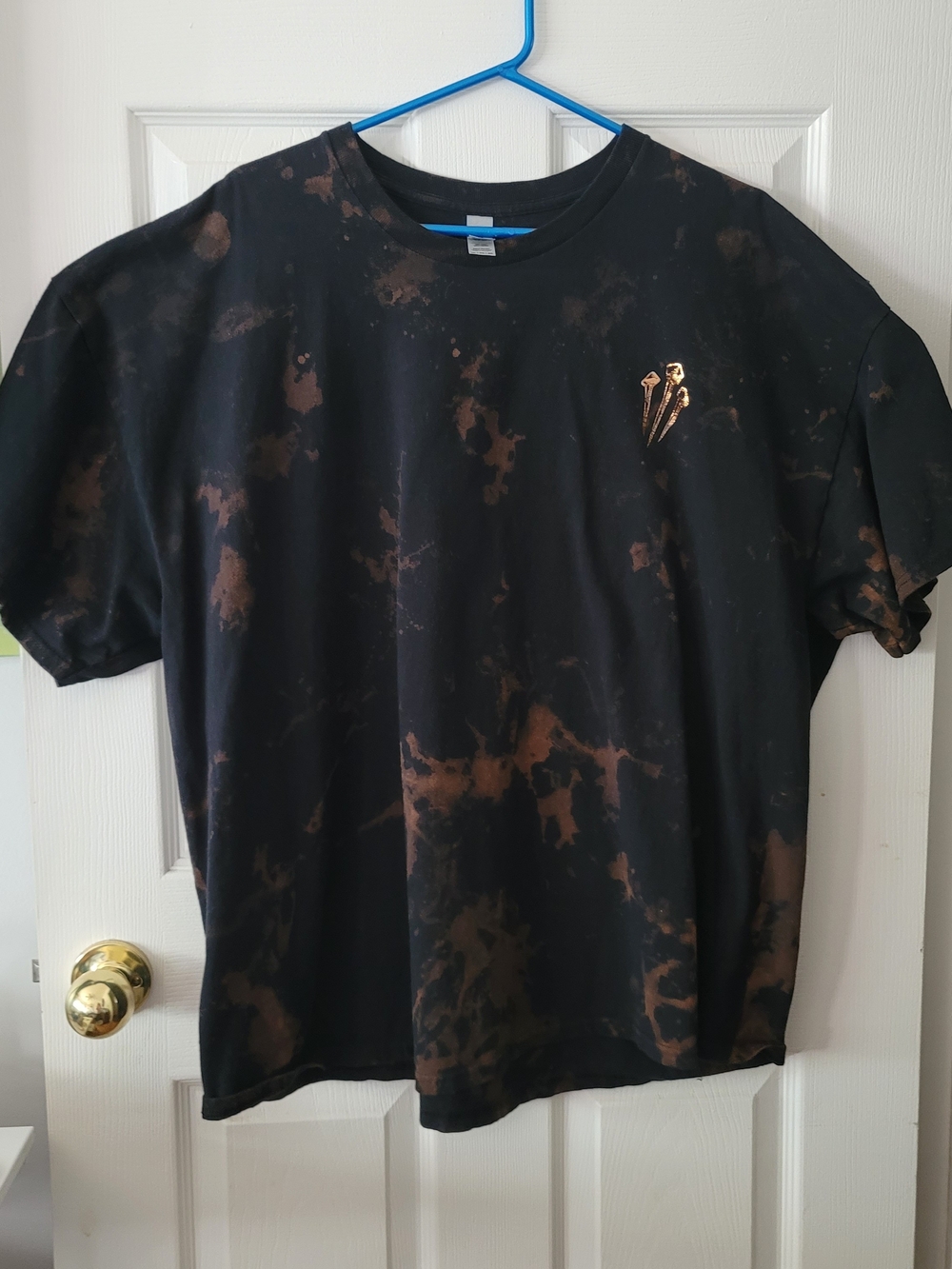 Universal Amen Gildan Black Short-Sleeve Tee with Brown Bleach Pattern